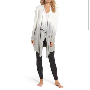 Barefoot Dreams Bamboo Chic Lite Ombre Raglan Cardigan Gray Skies Sz S/M EUC